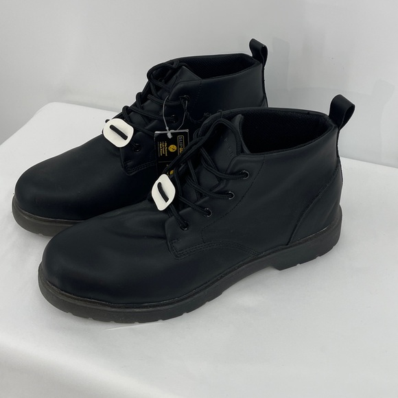 PERRY ELLIS B-52 STEEL TOE WIDE WIDTH Black Men\'s Boots SIZE 10.5